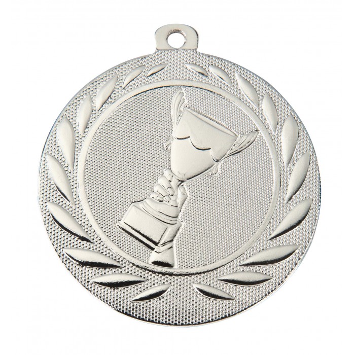 SILVER VICTORY CHAMPION 50MM MEDAL ***SPECIAL OFFER 50% OFF RIBBON PRICE***